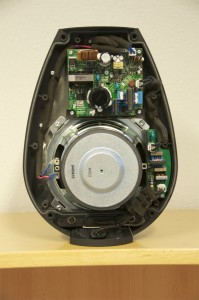 BeoLab 11 showing the PCB containing the power supply.