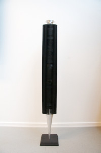 BeoLab 18 with an early prototype plastic grille.