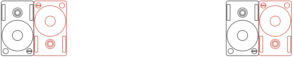 Figure X: Another arrangement of the loudspeakers used in the first part of the experiment.