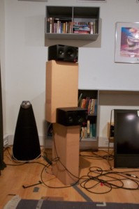 Figure X: A photo of the loudspeakers used in the second part of the experiment.